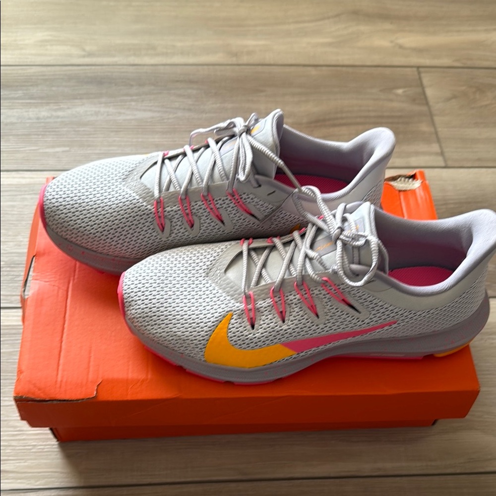 NIB Nike Women's Running Shoes - Gray, pink and Yellow